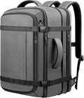 Spacious Carry On Backpack,Expandable Large 1-7DAYS Capacity Travel Backpack with USB Cable Port,Fits 18.4" Laptop,Anti Theft Water Resistant Work Backpack for Men Women,Extended Travel Work,Grey