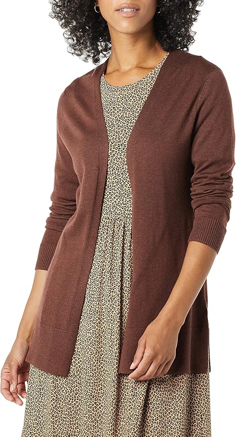 Amazon Essentials Women's Lightweight Long Sleeve Open-Front Cardigan Sweater (Available in Plus Size)