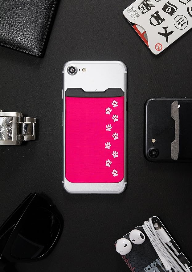 Phone Wallet - Adhesive Card Holder - Cell Phone Pouch - Stick on Lycra Pocket by Gecko - Carry Credit Cards and Cash