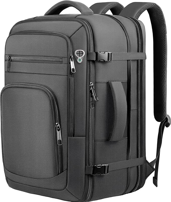 Expandable 1-7 Days Travel Backpack, TSA Approved Carry On Backpack for 18.4" Laptop, Spacious Business Backpack with Multi-Pockets for Work, Travel, College & Daily Use