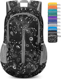 ZOMAKE Ultra Lightweight Packable Backpack 25L - Foldable Hiking Backpacks Water Resistant Small Folding Daypack for Travel(Starry sky print)