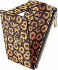 Chelmon Womens Wallet Slim RFID Blocking Bifold Multi Card Case Wallet with Zipper Pocket (Sunflower)