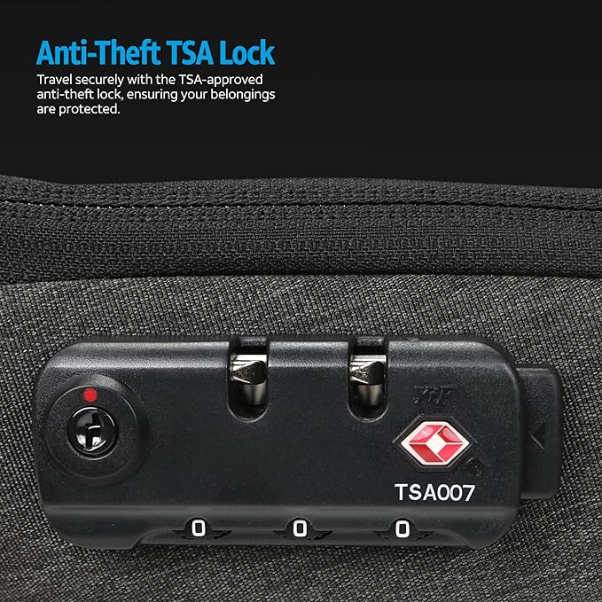 AT&T Essentials 17" Laptop Backpack - School/College Bag with USB Port, TSA Lock, Anti-Theft & Waterproof