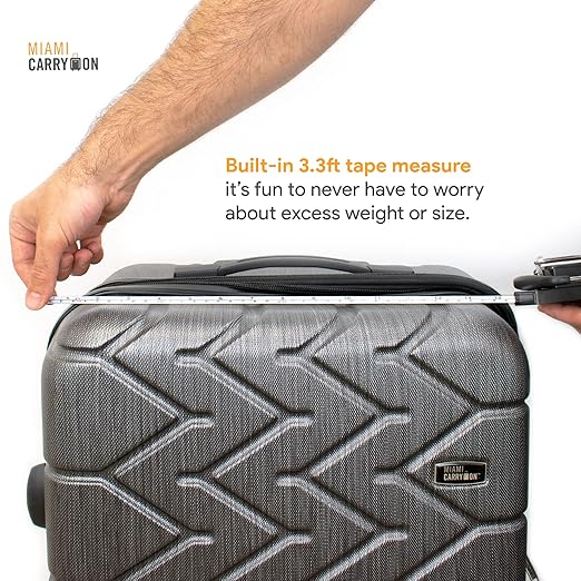Mechanical Luggage Scale with Tape Measure, Up to 75 Pounds (Retro) - Lift Slowly