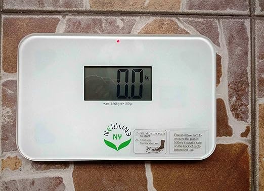 NewlineNY Auto Step On Super Mini Travel Bathroom Scale, 5.25" x 8.5" SBB0638SM: White