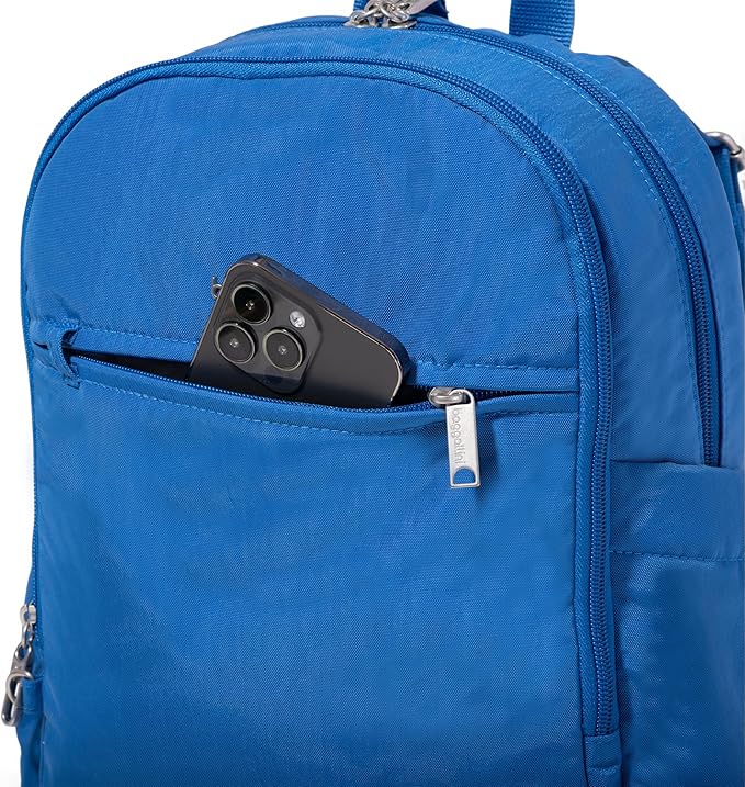 Securtex Anti-Theft Getaway Backpack - 9.4"x13"x5" Travel Safe Bag w/Locking Zippers, Slash-Resistant, RFID