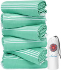 Antfuny 6 Packs Turkish Beach Towels Yoga Blanket Gym Workout Towel Mens Birthday Gift Ideas for Father Day Dad Husband Brother Uncle Son Daughter Boyfriend Male Boss Grandpa Him Appreciation Green