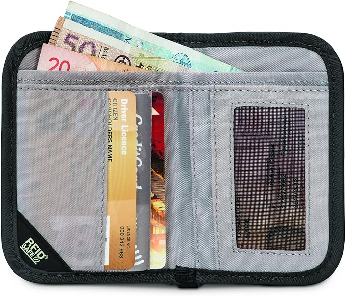 Pacsafe Rfidsafe V50 Anti-theft Blocking Compact Travel Wallet, Black