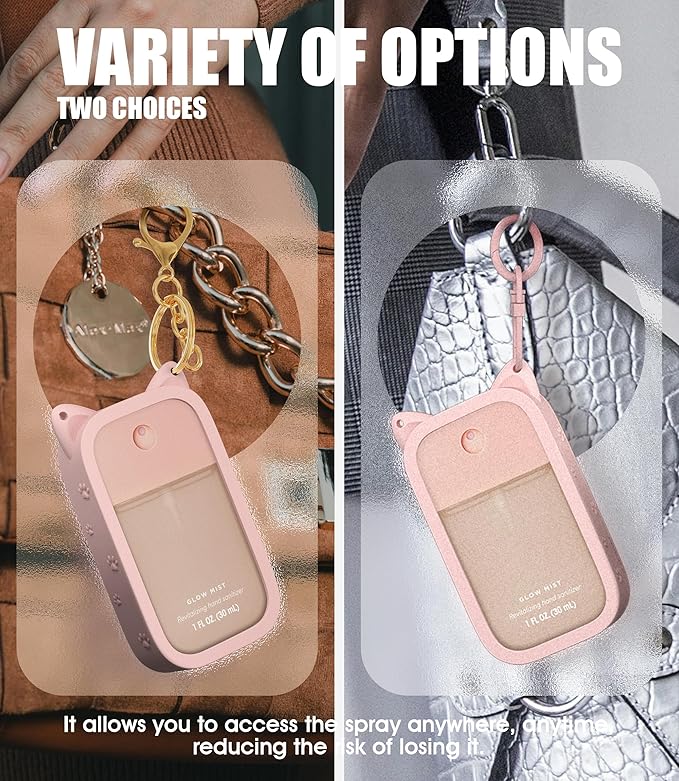 Sonnorel Silicone Case Compatible with Touchland Hand Sanitizer Spray (Fit for 1 FL OZ/30 mL Ver), Portable keychain