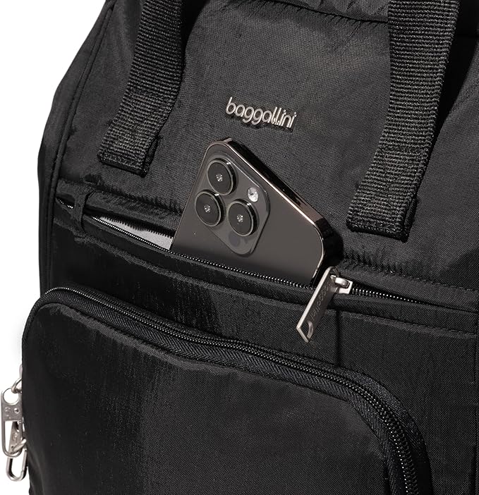 Baggallini Securtex Anti-Theft Windsor Backpack for Travel, Work & College, RFID & Locking Zipper, Up to 16" Laptop