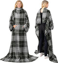 PAVILIA Blanket with Sleeves for Adult Women Men, Soft Warm Wearable Blanket Fleece Wrap Throw, Robe Blanket Gift