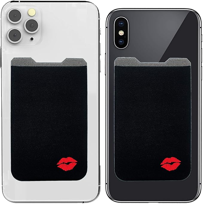 Phone Wallet - Adhesive Card Holder - Cell Phone Pouch - Stick on Lycra Pocket by Gecko - Carry Credit Cards and Cash