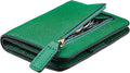 Toughergun Women’s Small Slim Leather Wallet with RFID Protection, Compact Bifold Mini Purse with Clear ID Window