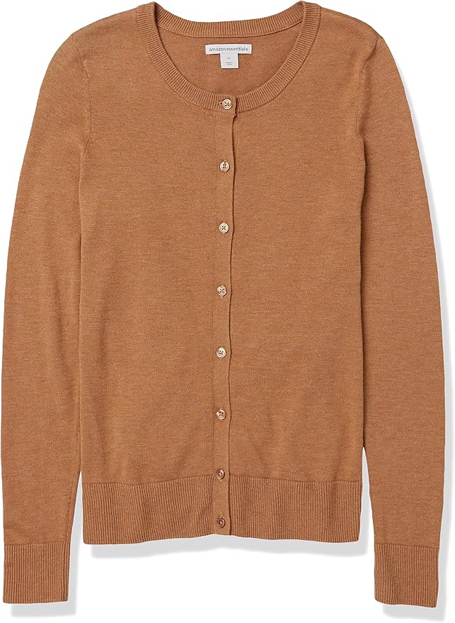 Amazon Essentials Women's Lightweight Crewneck Cardigan Sweater (Available in Plus Size)