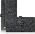 Real Leather Women Wallet Leather with RFID Blocking -Trifold Card Holder Designer Ladies Clutch with ID Window Wallets