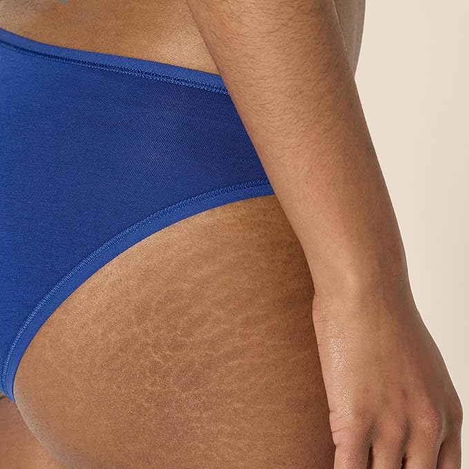 Amazon Essentials Women's Breathable Cotton Bikini Brief Underwear with Full Coverage, Multipacks