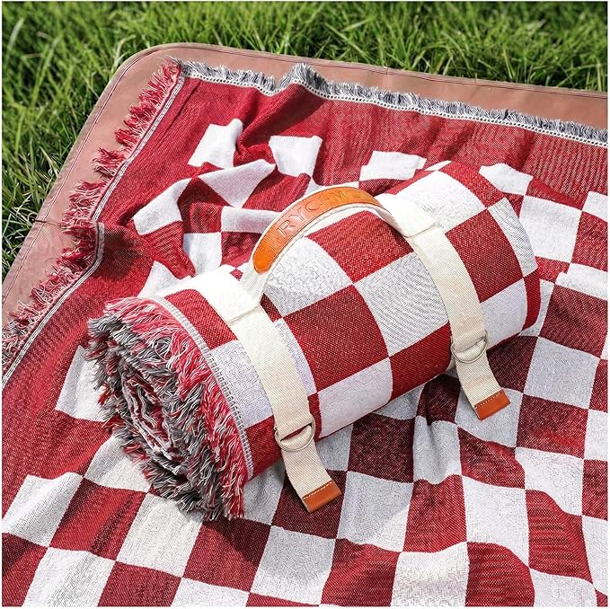 2 in 1 Extra Large Outdoor Picnic Blanket Camping Mat Lightweight Oversized Giant Turkish Boho Beach Mexican Serape Baja Cobijas Mexicanas para Mesa Park Stadium Outside Festival Grass Hammock
