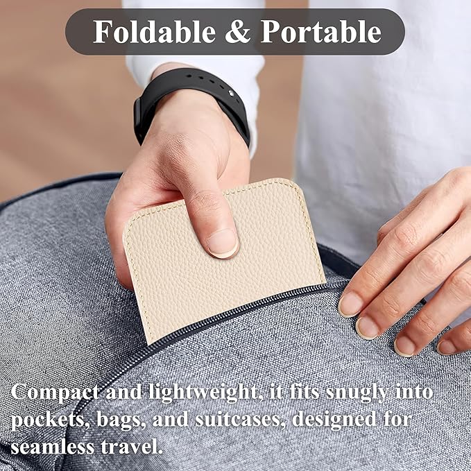 Airplane Travel Essentials for Flying Flex Flap Cell Phone Holder & Flexible Tablet Stand for Desk, Bed, Treadmill, Home & in-Flight Airplane Travel Accessories(1-Lichee White)