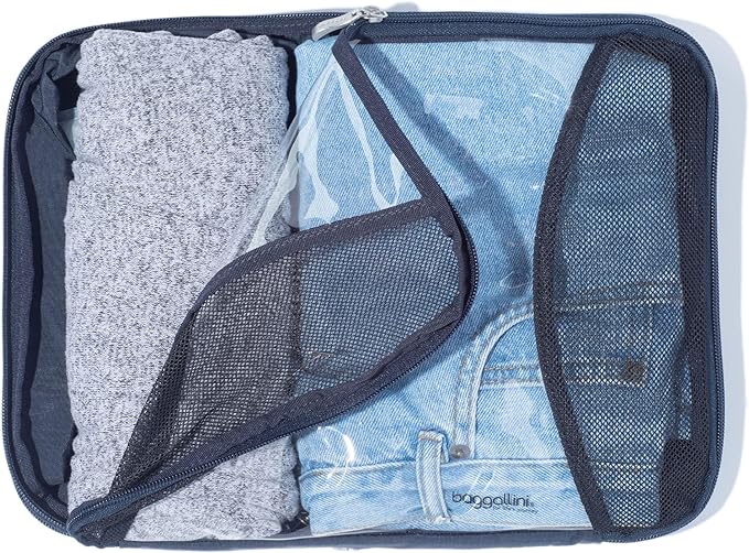 Baggallini Compression Cube 3-piece set - Lightweight Compression Packing Cubes for Travel