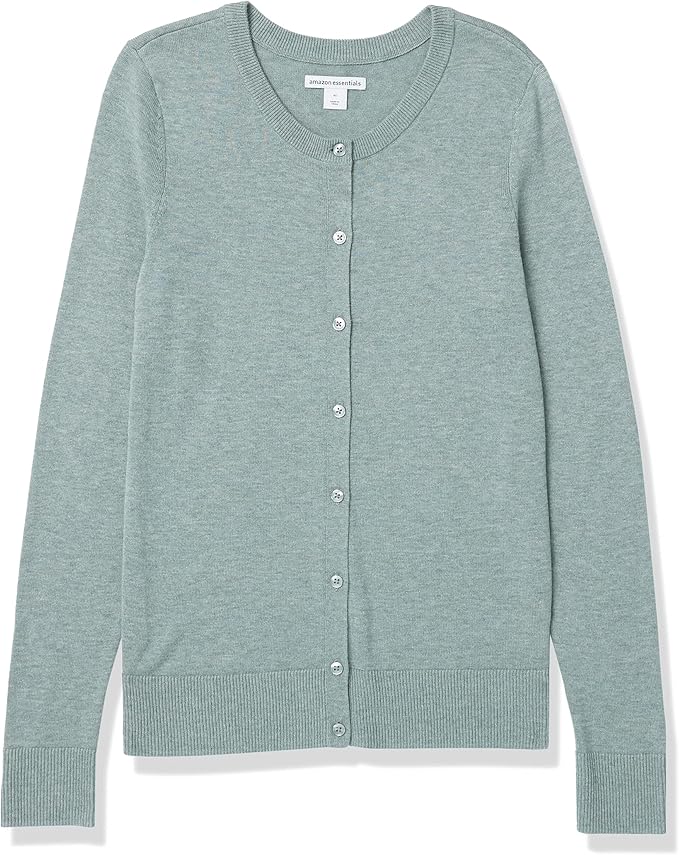 Amazon Essentials Women's Lightweight Crewneck Cardigan Sweater (Available in Plus Size)