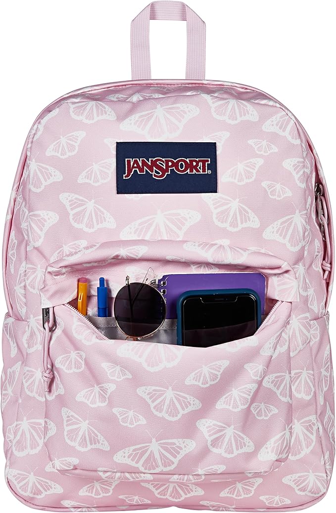 JanSport SuperBreak One Backpack - Durable, Lightweight Bag with 1 Main Compartment, Front Utility Pocket with Built-in Organizer, Premium Backpack, Flutter By