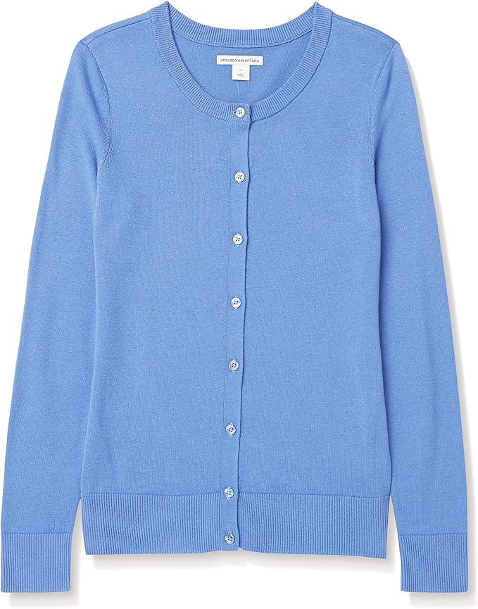 Amazon Essentials Women's Lightweight Crewneck Cardigan Sweater (Available in Plus Size)