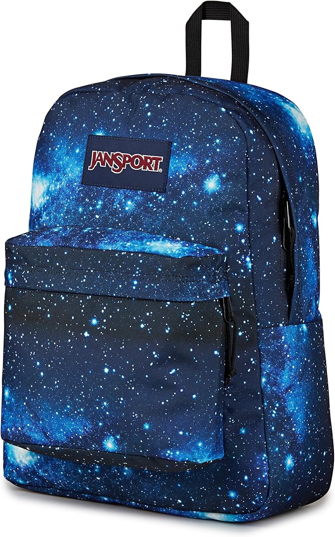 JanSport SuperBreak Plus Backpack with Padded 15-inch Laptop Sleeve and Integrated Bottle Pocket - Spacious and Durable Daypack for Work and Travel - Stellar Starfield