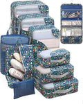10 Set Packing Cubes for Travel, Gifts for Women Mom,Anti-Tearing Suitcase Organizer for Luggage with Shoe & Hanging Toiletry Bag,OlarHike Vacation Essentials & Accessories for Cruise Ship
