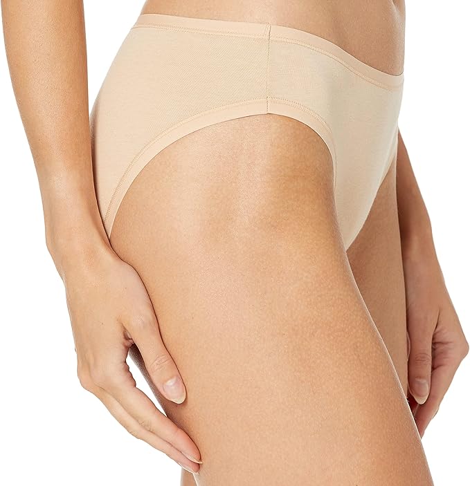Amazon Essentials Women's Breathable Cotton Bikini Brief Underwear with Full Coverage, Multipacks