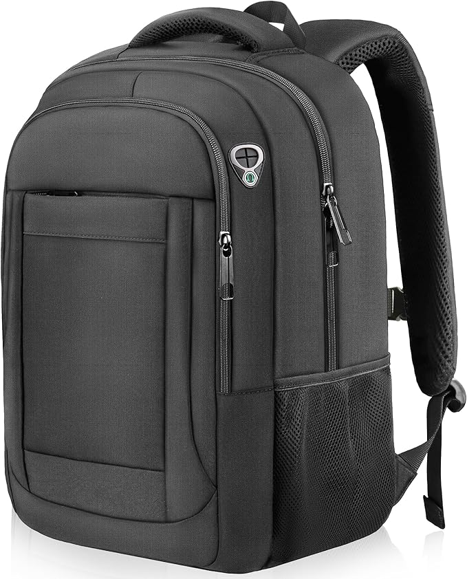 Extra Large Travel Laptop Backpack, 18.4 Inch Laptop Backpack Airline Approved, Business Anti Theft Sturdy Work Computer College High School Backpack Bag Fits 18 Inch Notebook for Men Women, Black