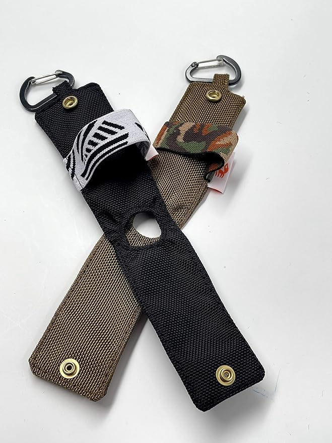 Travel Size Hand Sanitizer Holder,Bottle Case and Carabiner Carrier bag-Portable Mini Waist Bag for Liquids Clip On Backpack and Purse - Not Include Empty 60ml/ 2 oz bottle. (2 Pack) Oliver And Black