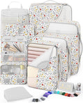 8 Set Packing Cubes for Travel, Gifts for Women Mom,Anti-Tearing Suitcase Organizer for Luggage with Shoe & Hanging Toiletry Bag,OlarHike Vacation Essentials & Accessories for Cruise Ship