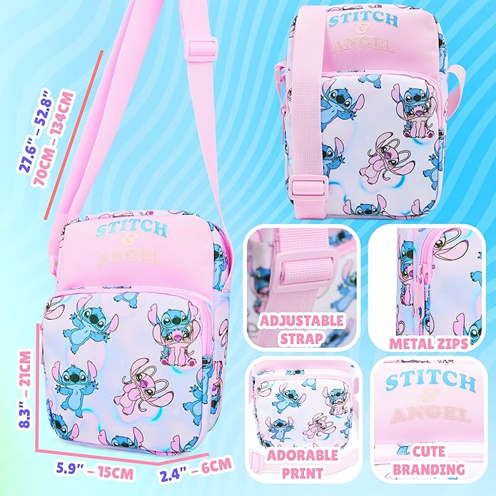 Disney Stitch Crossbody Bag Girls Teens Shoulder Bag Coin Purse Cute Stuff Travel Essentials Gifts for Girls