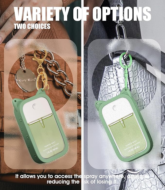 Sonnorel Silicone Case Compatible with Touchland Hand Sanitizer Spray (Fit for 1 FL OZ/30 mL Ver), Portable keychain