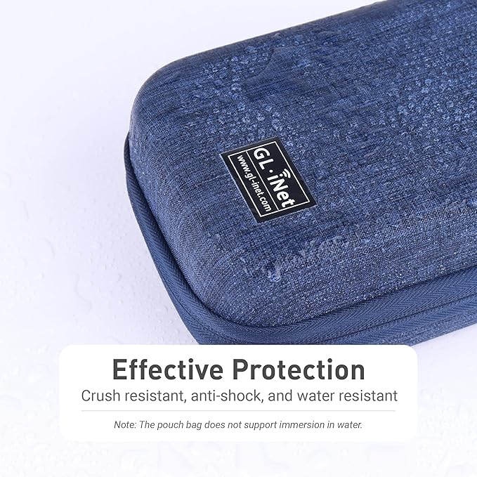 GL.iNet Gadget Organizer Case for Travel Routers GL-AXT1800/ GL-MT3000/ GL-SFT1200/ GL-E750, Chargers, Cables, and Accessories, Sturdy & Durable Pouch, Hand-carry EVA bag, Anti-shock, Water Resistant