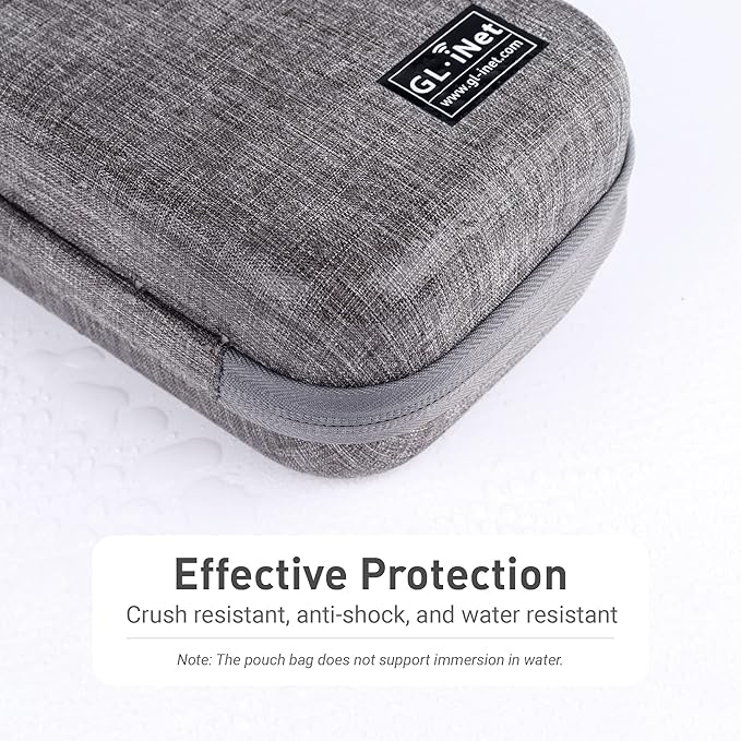 GL.iNet Gadget Organizer Case for Travel Routers GL-AXT1800/ GL-MT3000/ GL-SFT1200/ GL-E750, Chargers, Cables, and Accessories, Sturdy & Durable Pouch, Hand-carry EVA bag, Anti-shock, Water Resistant