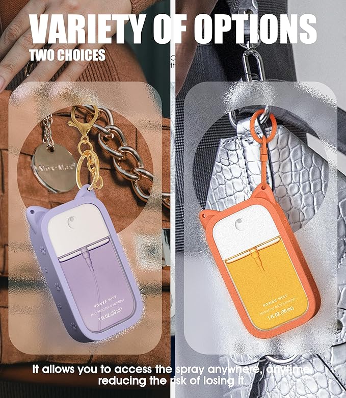 Sonnorel Silicone Case Compatible with Touchland Hand Sanitizer Spray (Fit for 1 FL OZ/30 mL Ver), Portable keychain