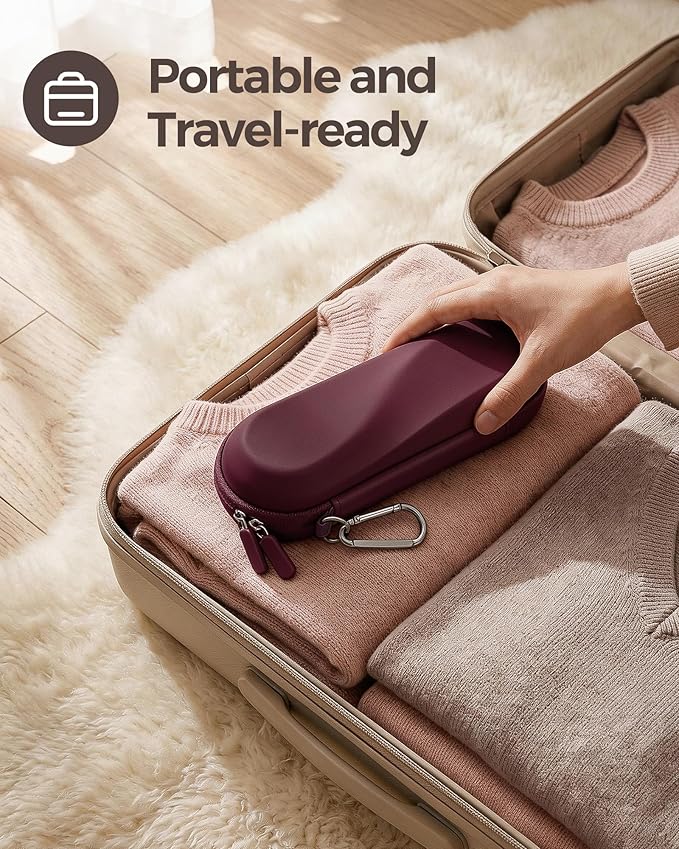 ProCase Electric Toothbrush Travel Case for Oral-B 1000/1500/5000/6000/7000/7500/9600 & iO 7/8/9/10, Philips Sonicare 1100/4100/5100/5300/6100, Water-Resistant Hard Case -L,Plum