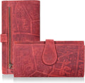 Real Leather Women Wallet Leather with RFID Blocking -Trifold Card Holder Designer Ladies Clutch with ID Window Wallets