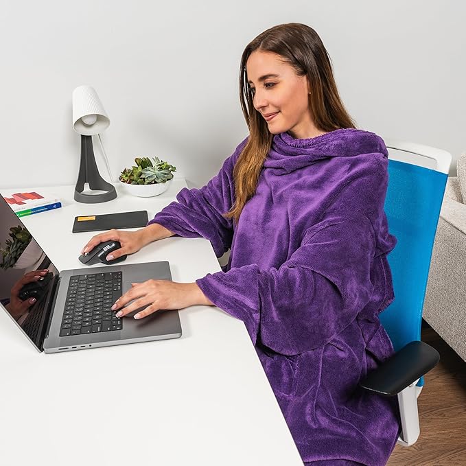 PAVILIA Blanket with Sleeves for Adult Women Men, Soft Warm Wearable Blanket Fleece Wrap Throw, Robe Blanket Gift