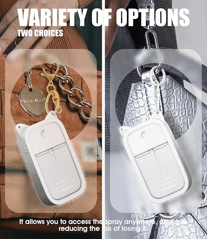 Sonnorel Silicone Case Compatible with Touchland Hand Sanitizer Spray (Fit for 1 FL OZ/30 mL Ver), Portable keychain