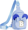 Crossbody Bags for Girl Kid, Girls Kids Birthday Gifts Monogram Sling Bag Small Crossbody Bags Preppy Stuff Gifts for Kids 8-12 Fanny Packs Friend Sister Daughter Birthday Gift (Blue B)