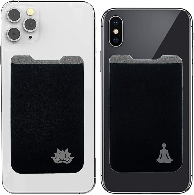 Phone Wallet - Adhesive Card Holder - Cell Phone Pouch - Stick on Lycra Pocket by Gecko - Carry Credit Cards and Cash