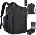 HILOMON Black Travel Backpack for Men Women, TSA Approved Personal Item Size 18x14x8 Under Seat Backpack for Airplanes 15.6inch Laptop 30L Luggage Carry On Bag