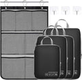 Cambond Compression Packing Cubes for Travel - Lightweight Expandable Travel Bags Luggage Organizers Travel Essentials Compression Cubes for Travel Space Saver for Carry on Suitcases Organizer