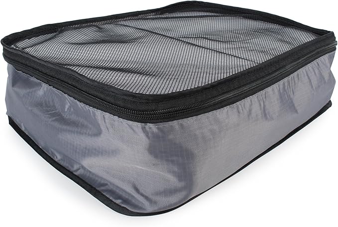 TraveltoGO 4-Piece Mesh Travel Packing Organizer Cube Set, Grey