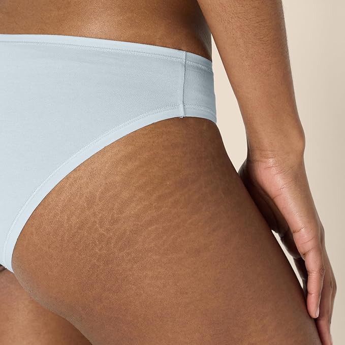 Amazon Essentials Women's Breathable Cotton Bikini Brief Underwear with Full Coverage, Multipacks