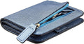 Toughergun Women’s Small Slim Leather Wallet with RFID Protection, Compact Bifold Mini Purse with Clear ID Window