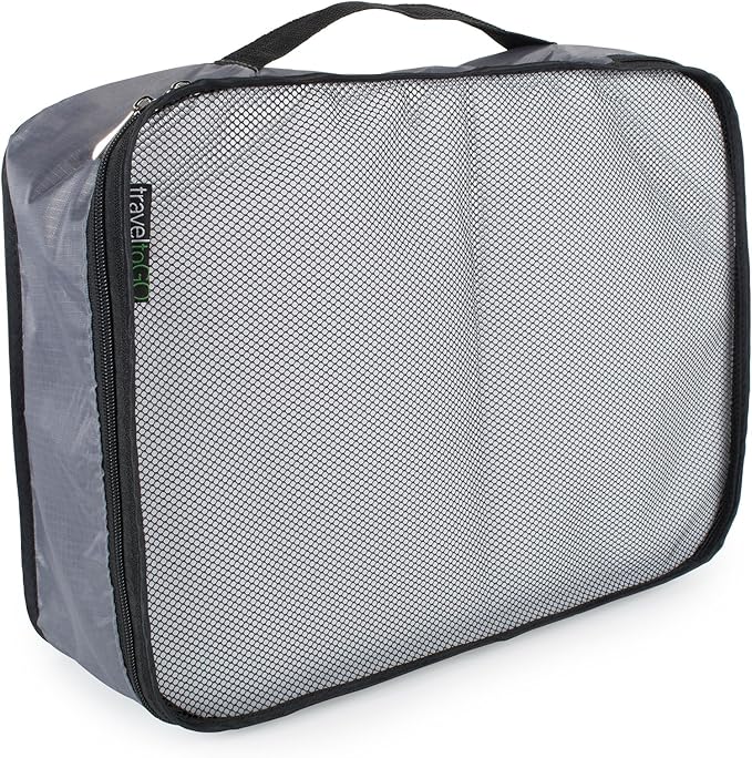 TraveltoGO 4-Piece Mesh Travel Packing Organizer Cube Set, Grey