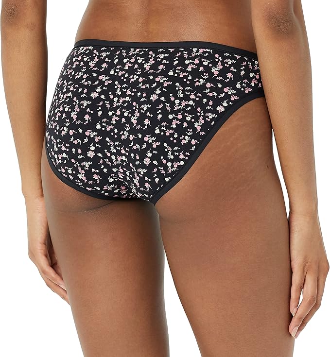 Amazon Essentials Women's Breathable Cotton Bikini Brief Underwear with Full Coverage, Multipacks